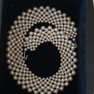 Faux Pearl Choker Necklace